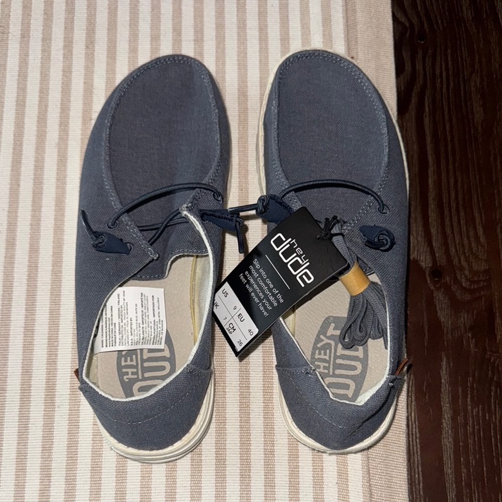 Hey Dude Blue Loafers Slip-Ons Casual Comfort